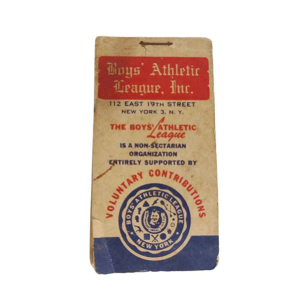 Vtg 1940s Boys' Athletic League New York Postage‎ Stamps Book Send a Boy To Camp